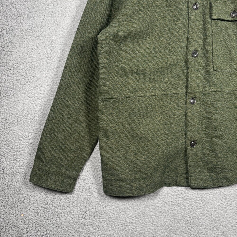 Ben Sherman Shirt Jacket Mens Size Large Speckled Forrest Button Shacket Thick - Picture 4 of 11